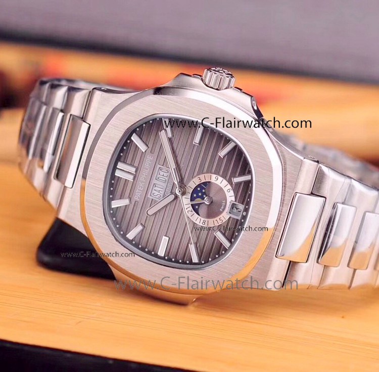 2019 Copy Patek Philippe Annual Calendar Gray Dial Watch 40mm
